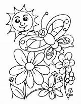 Coloring Spring Pages Preschool Color Sheet sketch template