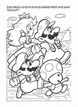 Coloring Mario Super Pages Nintendo Captain Bros Color Number Book Map Neighborhood Print Colouring Network Characters Books Printable Coloringhome Clipart sketch template