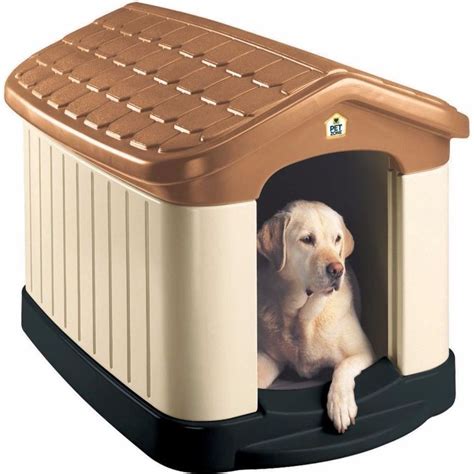 large  weather double wall insulated dog house  floor outdoor decor plastic dog house