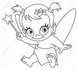 Baby Fairy Coloring Pages Girl Newborn Outlined Bitty Clipart Stock Birth Printable Vector Color Print Cartoon Illustration Depositphotos Getcolorings Adult sketch template