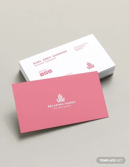 massage therapy business card templates professional