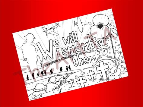 remembrance day colouring sheetposter teaching resources