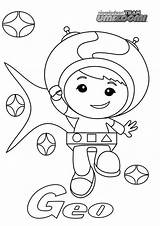 Umizoomi Team Coloring Geo Pages Color Size sketch template