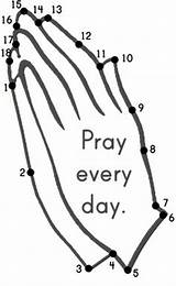 Prayer Praying Hands Coloring Dot Bible Hannah Dots Connect Lords Pages Pray School Crafts Sunday Preschool Kids Prays Activities Color sketch template