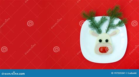 funny christmas menu card  invitation concept  space  text