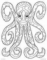 Coloring Octopus Pages Printable Print Adults Color Book Cards Colouring Kids Baby Sea Kawaii Getcolorings Getdrawings Amazing Entitlementtrap sketch template