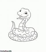 Snakes Coloringpages Reptiles sketch template