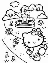 Kitty Hello Coloring Pages Print Colouring Color Kitti Do sketch template