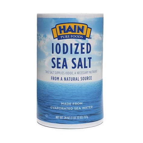 oz iodized sea salt  hain pure foods thrive market