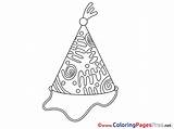 Coloring Hat Party Printable Sheets Sheet Title sketch template