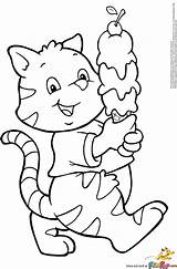Ice Cream Coloring Cat Pages Kids Cats Choose Board Color sketch template