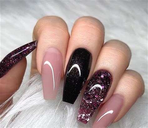 20 black and white acrylic coffin nails ideas
