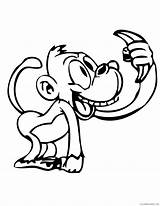 Funny Coloring Pages Coloring4free Banana Monkey Related Posts sketch template