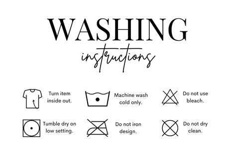 washing instructions care cards  sublimation shirts black polka