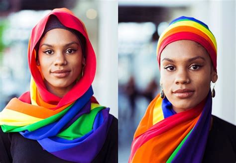 muslim hijab brand creates pro lgbtq rainbow scarf the