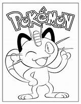 Pokemon Meowth Coloriage Pok Pokmon sketch template