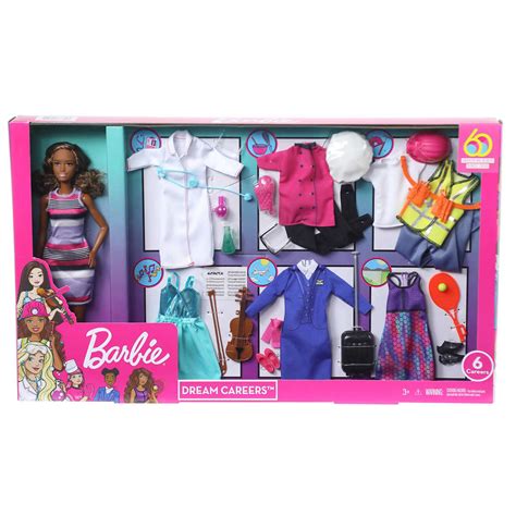 Barbie Dream Careers Doll Set 6 Career Outfits