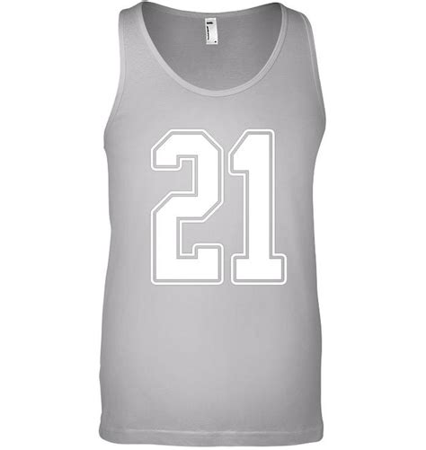 white outline number  sports fan jersey style tank top  shirts