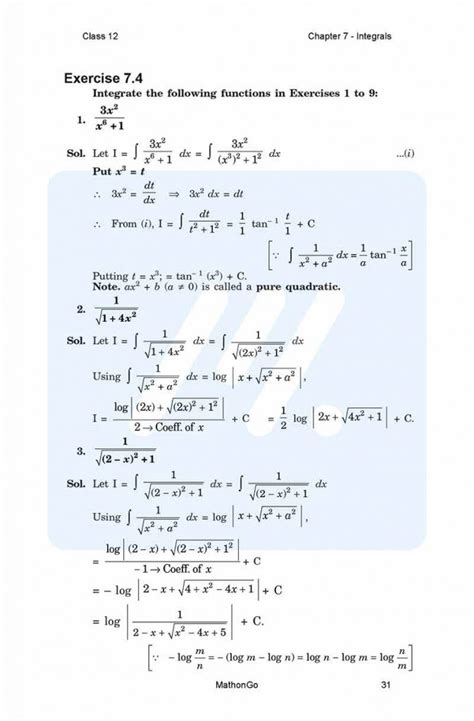 Ncert Solutions For Class 12 Maths Chapter 7 Exercise 7 4 – Mathongo