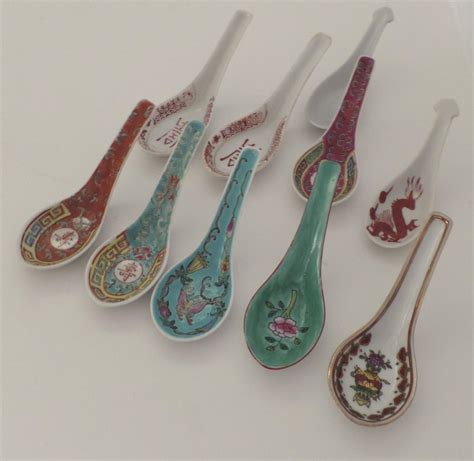 10 Vintage Chinese Japanese Porcelain Spoons From Blacktulip On Ruby Lane