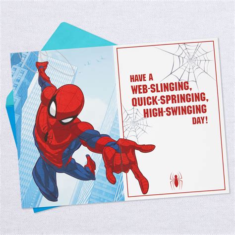spider man birthday card  removable attachment greeting cards