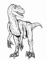 Velociraptor Perigoso Printable Dino Colorironline sketch template