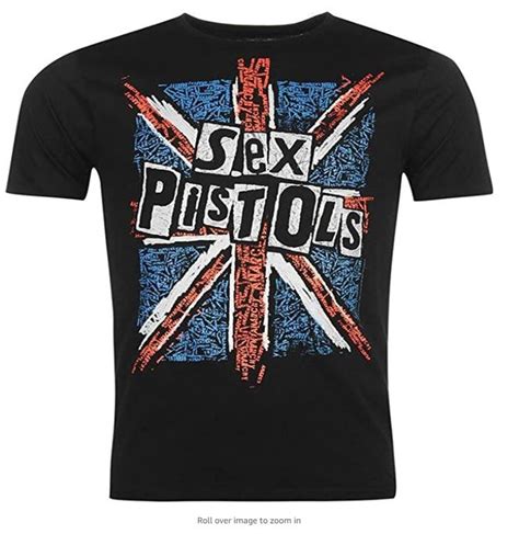 official mens short sleeved sex pistols logo t shirt top rock band t