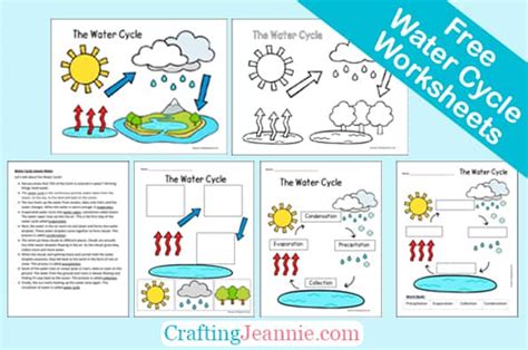water cycle worksheets   crafting jeannie