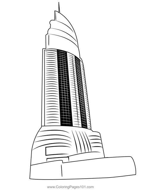 db dubai mall building coloring page  kids  skyscrapers