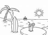 Coloring Beach Pages Scenery Summer Coloring4free Mountain Getcolorings Sheets Idea Choose Board Pag sketch template