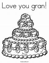 Coloring Gran Cake Built California Usa Wedding sketch template