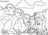 Rushmore Coloring Monumentos Dibujos Mt Monuments Libertad Estatua Laminas sketch template