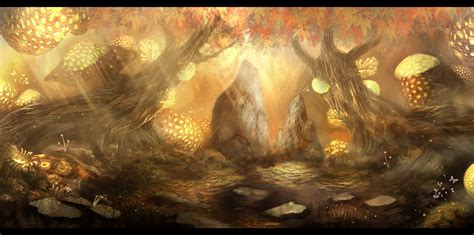 art blog  sean wong mythical forest