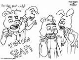 Fnaf Bite Coloring Pages Drawing Color Kids Printable sketch template