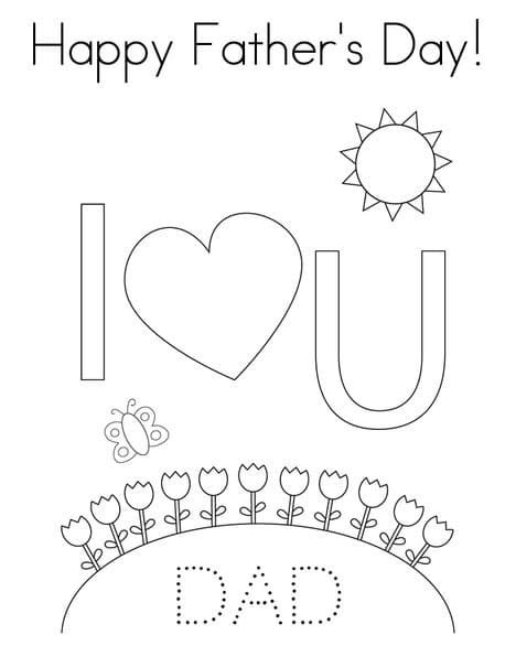 printable father  day cards  color happy father  day