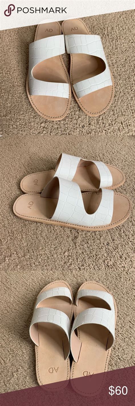 white  white  slip  sandal leather
