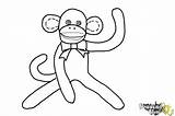 Sock Monkey Draw Drawingnow Step Coloring sketch template