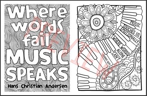 quotes coloring book  playful piano