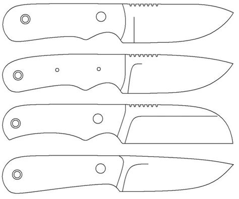 knife templates  dimensions  dcomeau custom knives diy