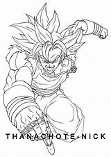 Goku Ui Thanachote Dbz sketch template