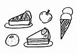 Dessert Coloring Pages Large sketch template