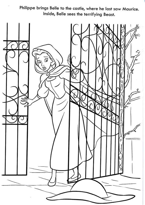 beauty   beast castle coloring pages  larger diary picture
