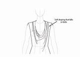 Cowl Neck Fashion Flat Illustration Technical Illustrations Templates Choose Board Sketches sketch template
