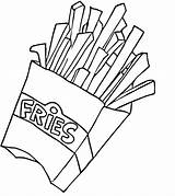 Fries Crunchy sketch template