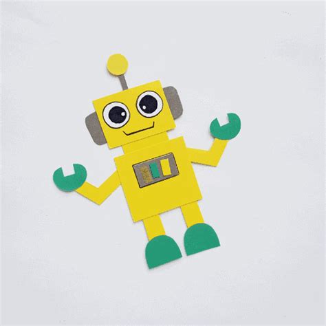 fun robot papercraft  energetic kids mama
