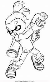 Splatoon Inkling Pages Colorare Misti Disegno sketch template