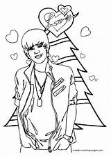 Justin Bieber Coloring Pages Christmas Printable Sheet Book Browser Window Print sketch template