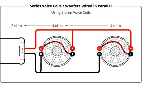 wiring diagram   dual  ohm voice coil subwoofer    ohm load  faceitsaloncom