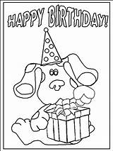 Coloring Pages Birthday Clues Blues Nickelodeon Blue Printable Kids Parties Kid Colouring Ultimate Party Happy Color 7th Clipart Characters Cartoon sketch template