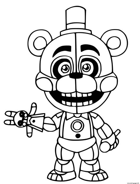 print freddy  coloring pages   monster coloring pages fnaf